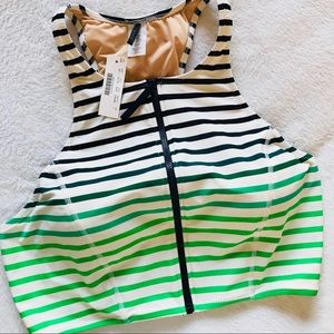 J.Crew ombre stripped bikini top Large